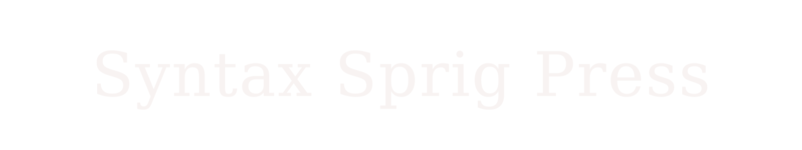 Syntax Sprig Press